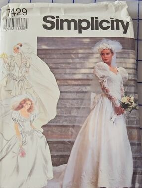 Simplicity White Bridal Gown Sewing Pattern